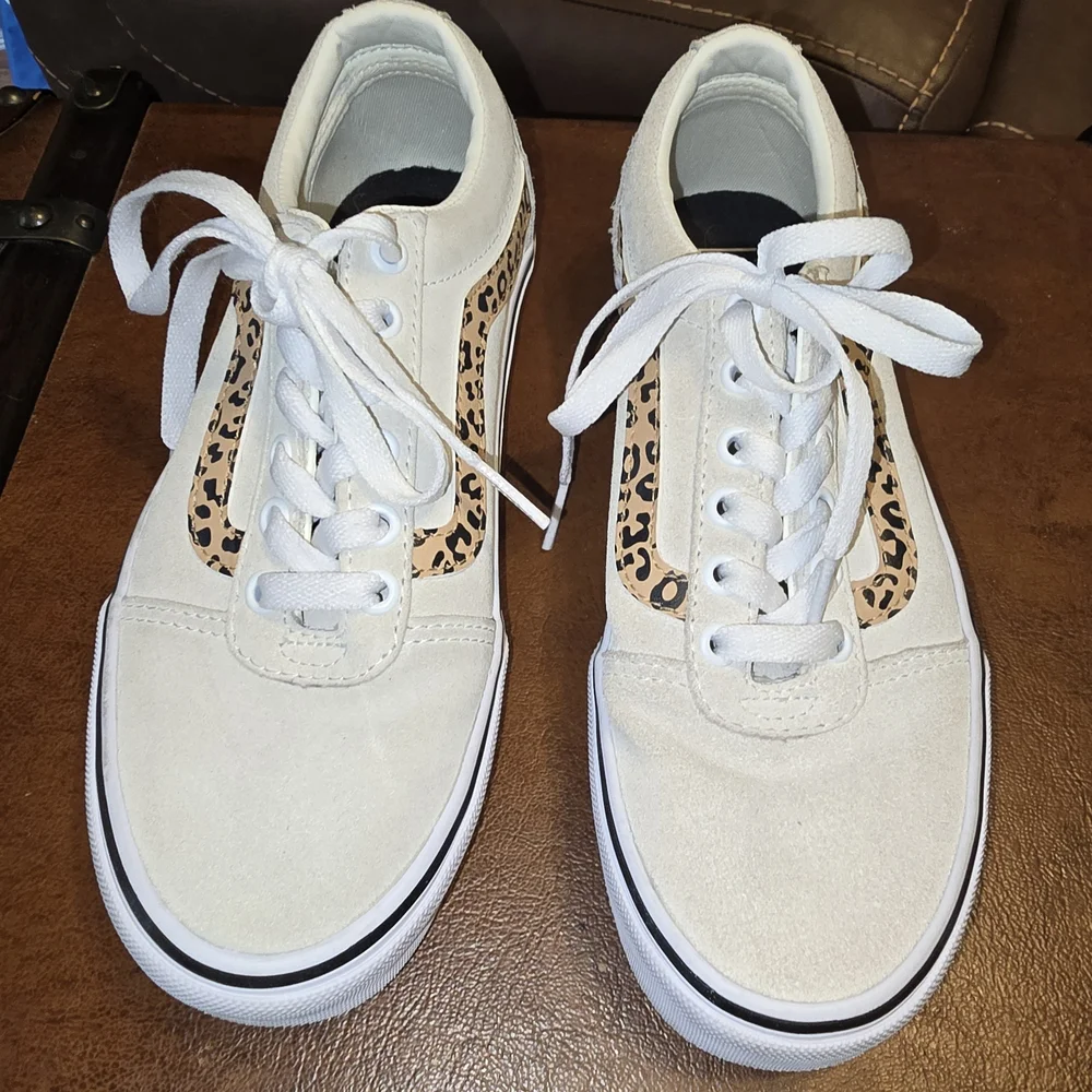VANS Sneakers Women's Size 7.5 Leopard Print Skate Board Lace Up Shoes 507698 - Picture 6 of 6